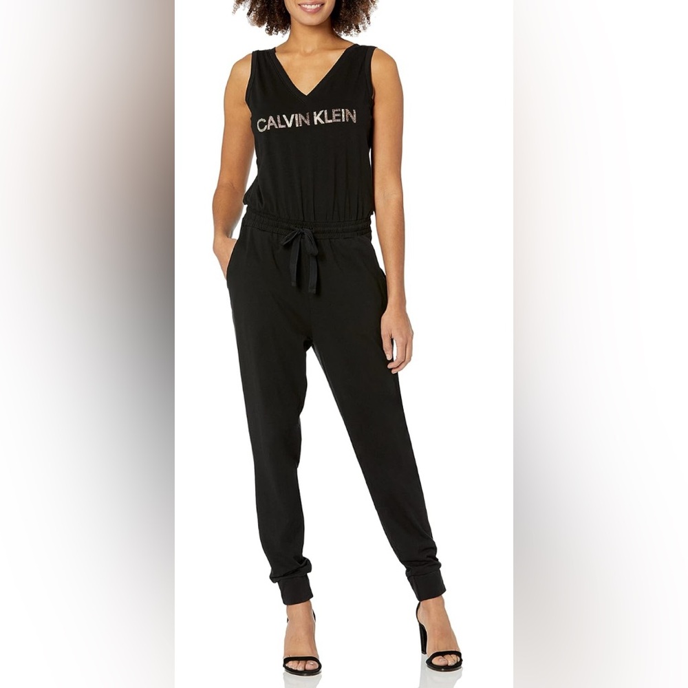 Calvin Klein Black Sleeveless Jumpsuit